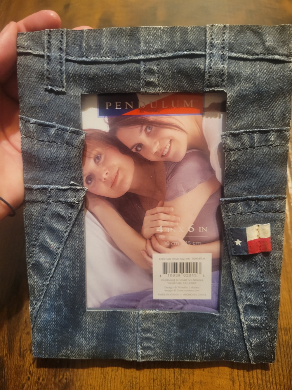 Women’s Denim Jeans-Style Photo Frame Cover - Blue